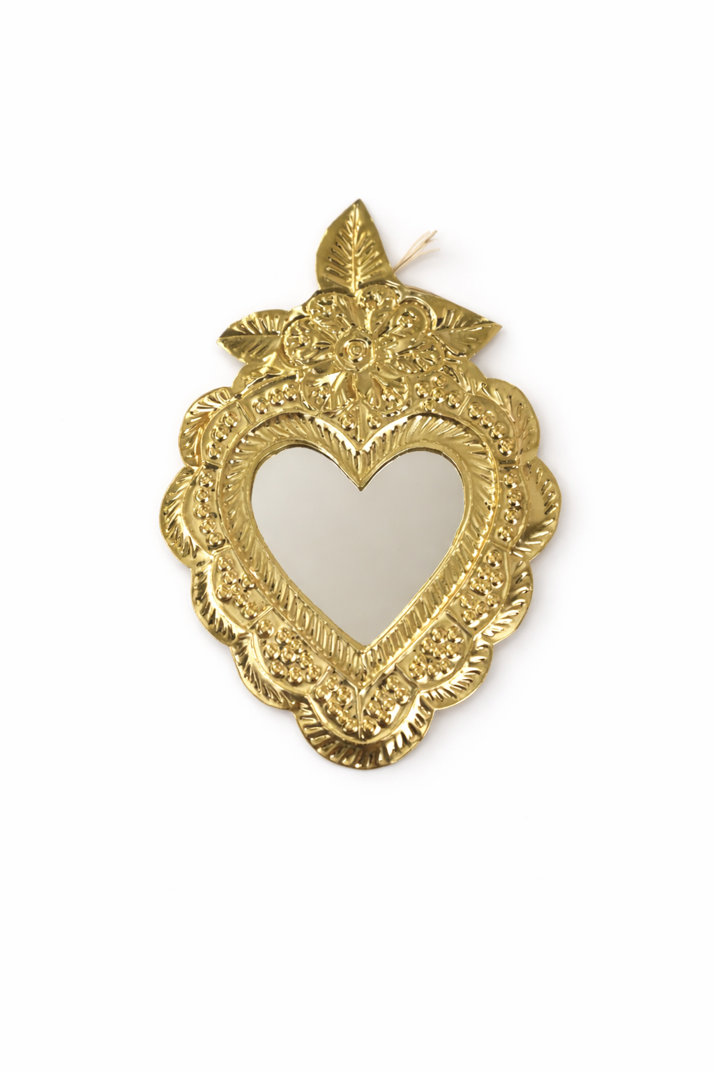 Miroir Ex Voto en laiton "Noor" - Artisanat marocain