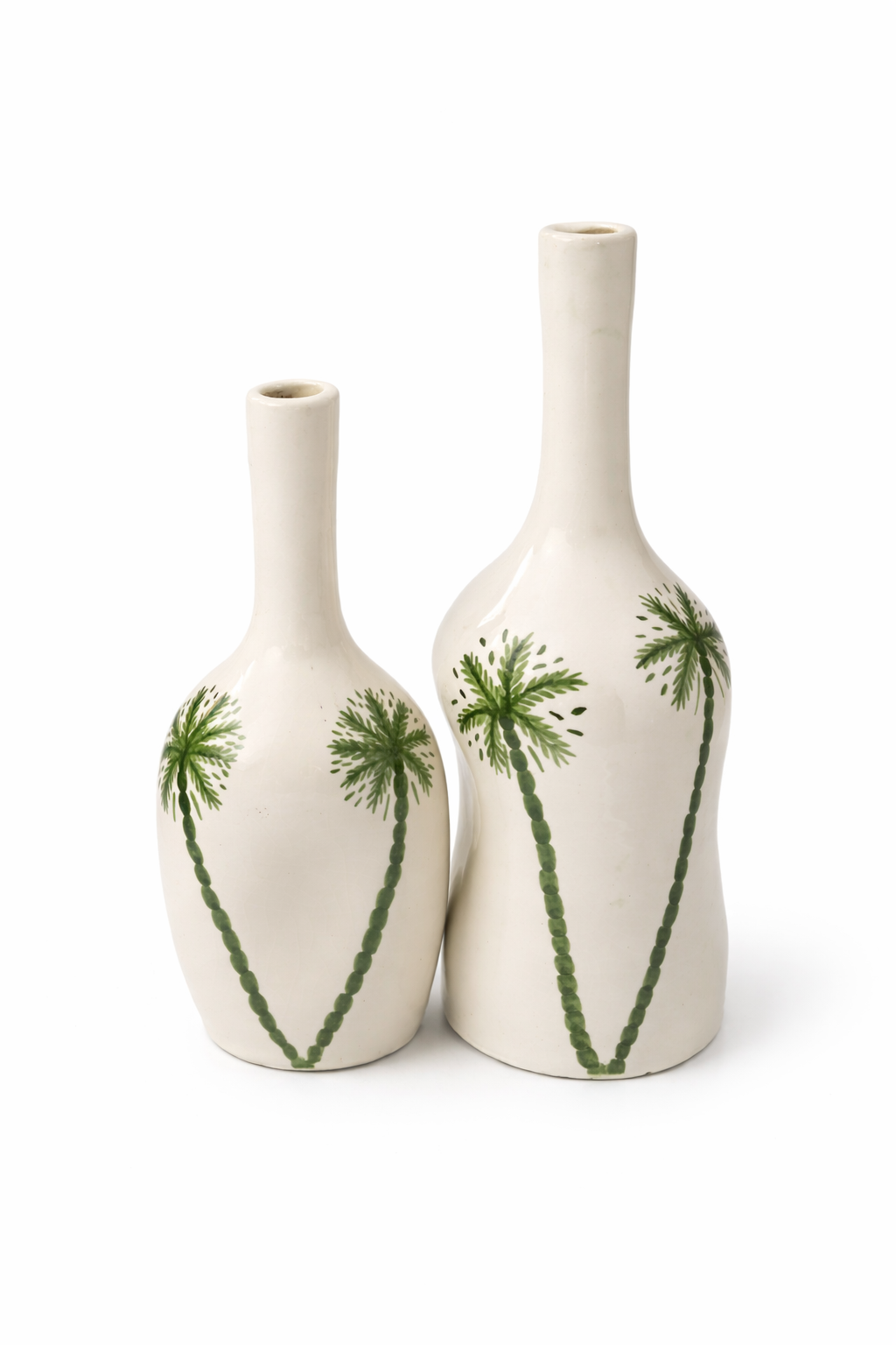 Bouteille soliflore en argile "Oasis" - Artisanat marocain