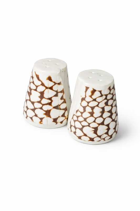 Duo Salière & Poivrière en coquillage “Trésor du Lagon” - Artisanat balinais