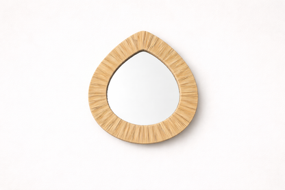 Miroirs raphia "Terre d'ocre" - Artisanat marocain