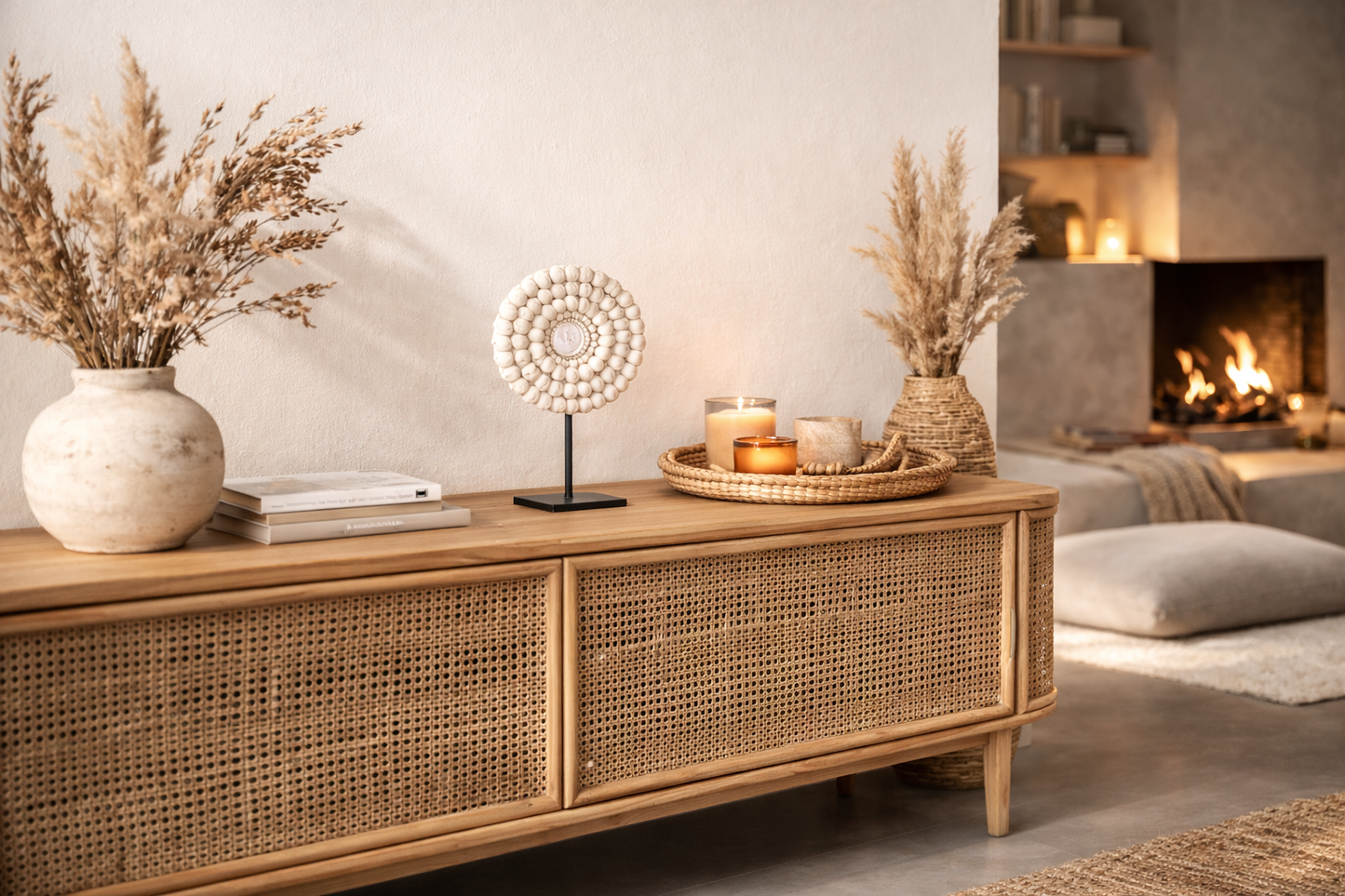 Collier papou Coquillage et Macramé "Gili" - Artisanat balinais