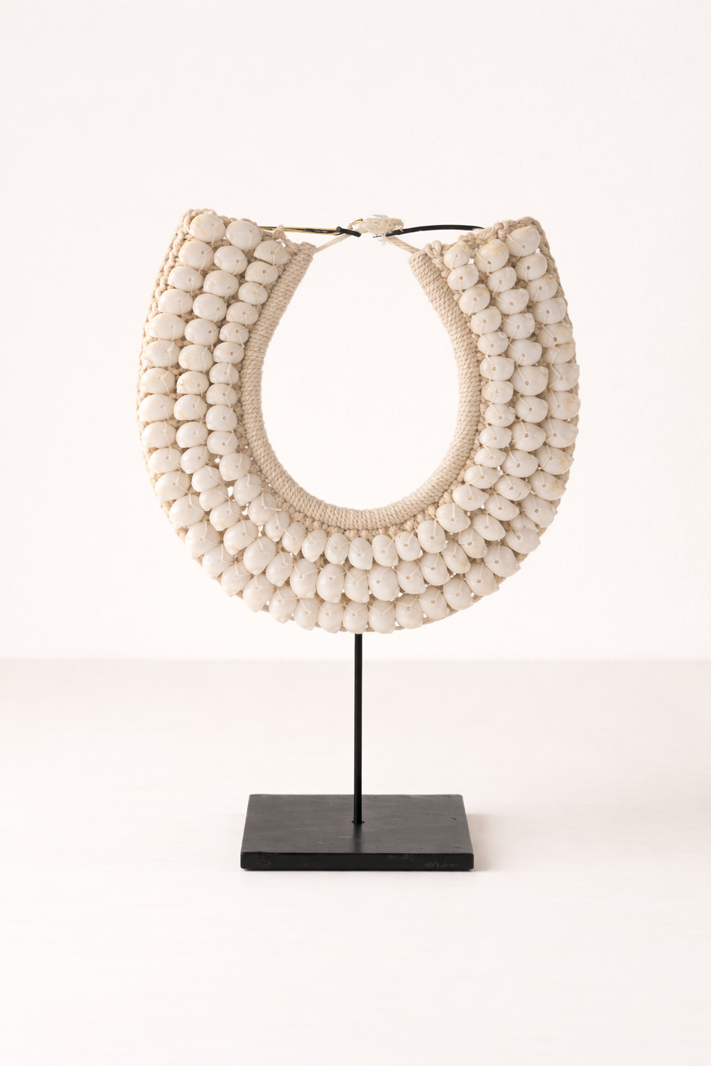 Collier Papou coquillage et macramé "Mana" - Artisanat balinais