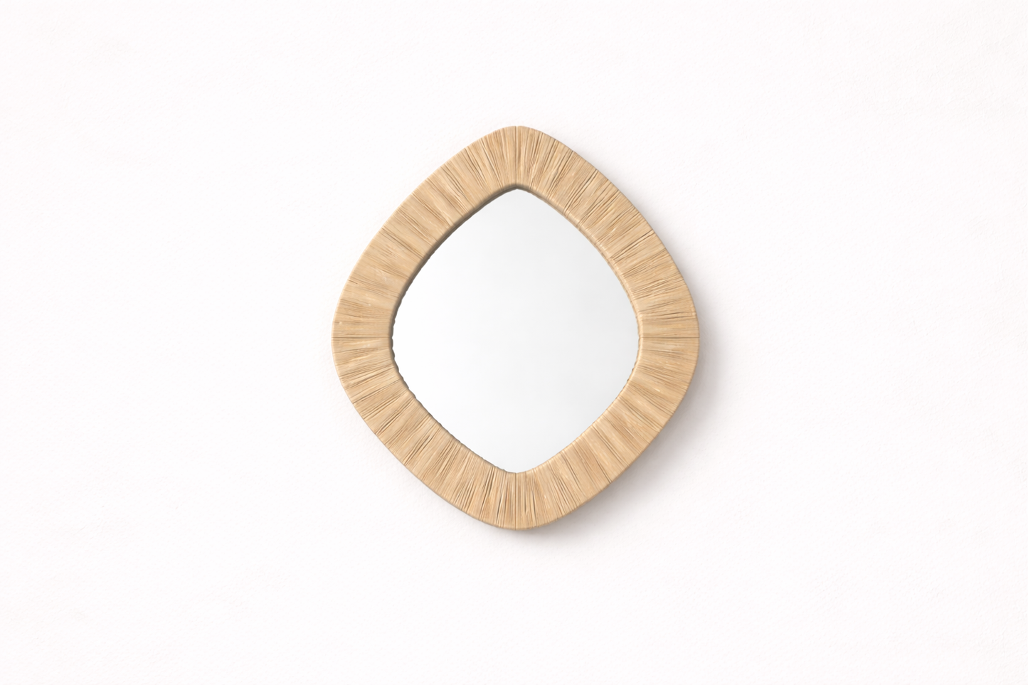 Miroirs raphia "Terre d'ocre" - Artisanat marocain