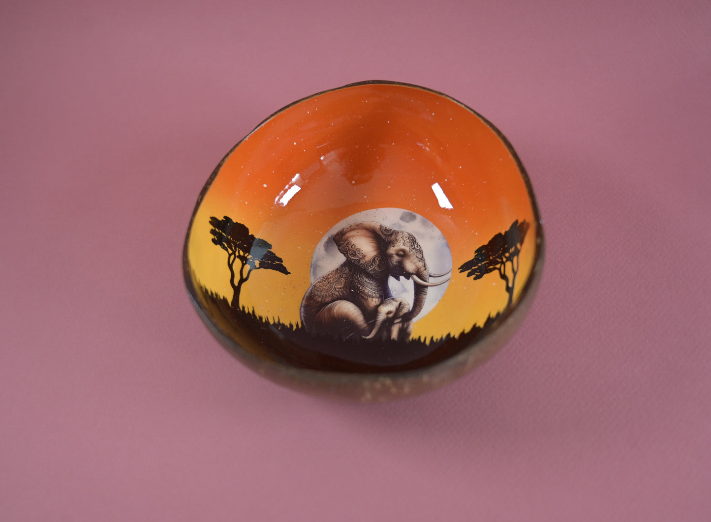 Bol Coco & Nacre "Éclat tropical" - Artisanat Thaïlandais