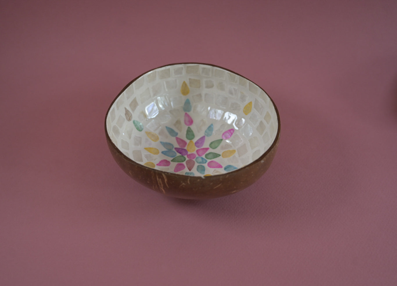 Bol Coco & Nacre "Éclat tropical" - Artisanat Thaïlandais