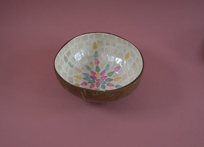 Bol Coco & Nacre "Éclat tropical" - Artisanat Thaïlandais