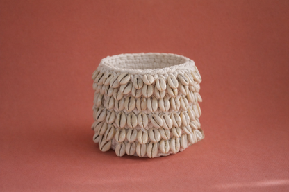 Corbeille Macramé & Coquillages "Tissage des mers" - Artisanat Balinais